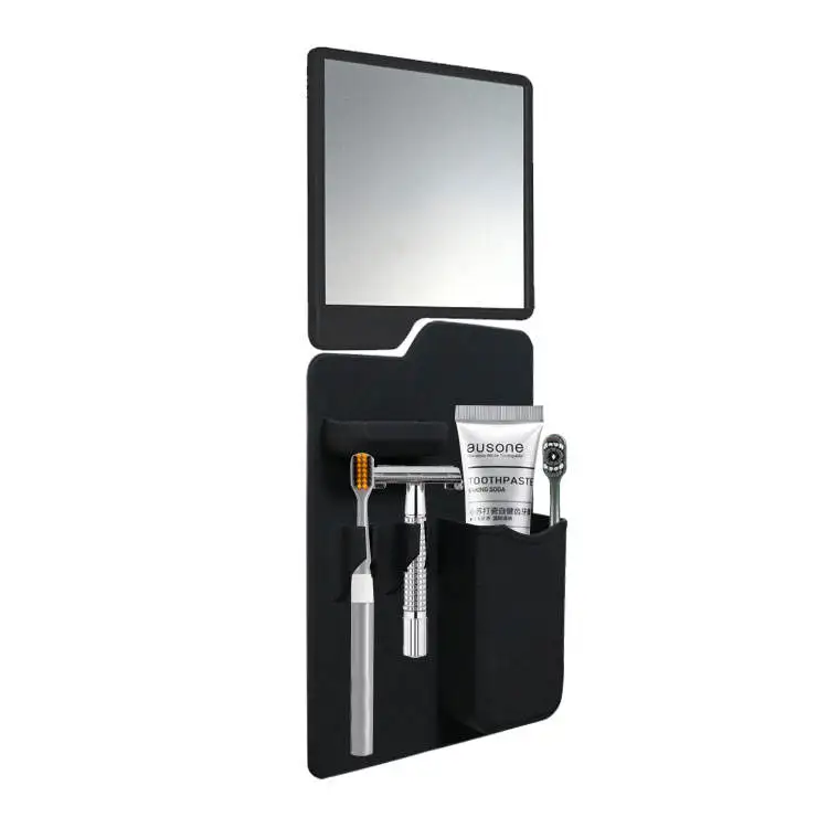 OEM/ODM Custom Bathroom Organizer Waterproof Shower Anti-fog Mirror Silicone Toothbrush Toothpaste Shaver Razor Holder