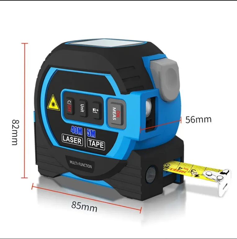 Tape measure 3 in 1 Rechargeable Digital Distance Meters with Battery Charger, 40M Measure, 5M Tape Measure