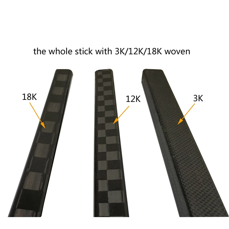 Low Price High Quality Carbon Fiber Ice Hockey Stick With Pro Ice Hockey Bag