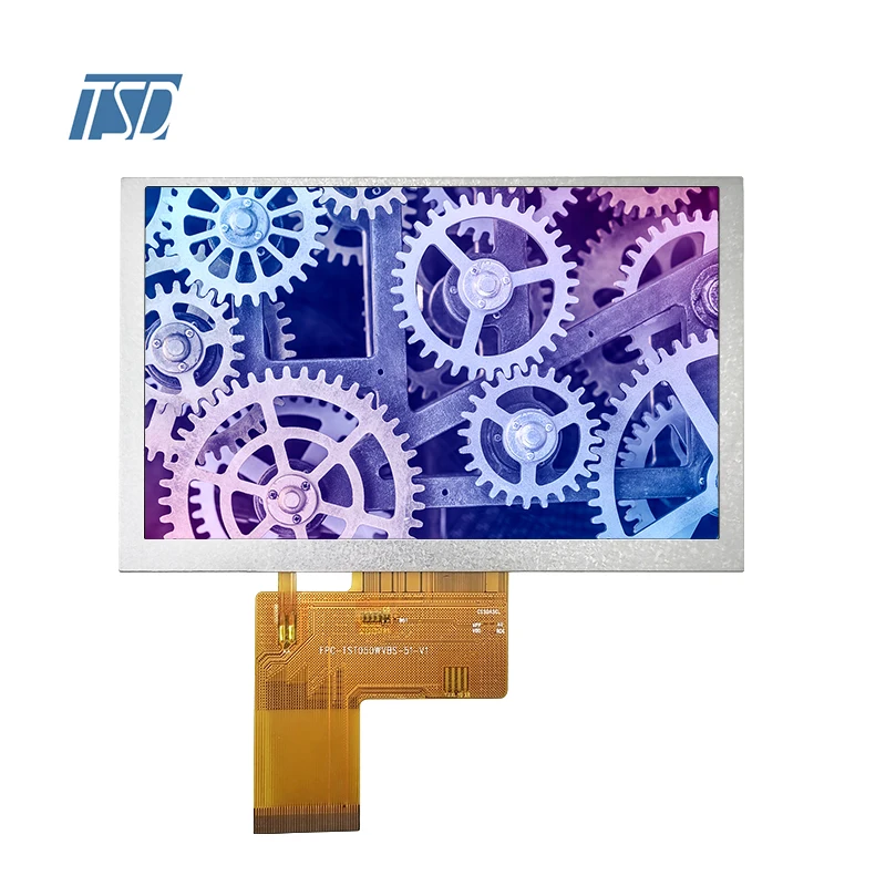 800x480 RGB-24bit Black TFT LCD 5.0inch panel module All viewing screen
