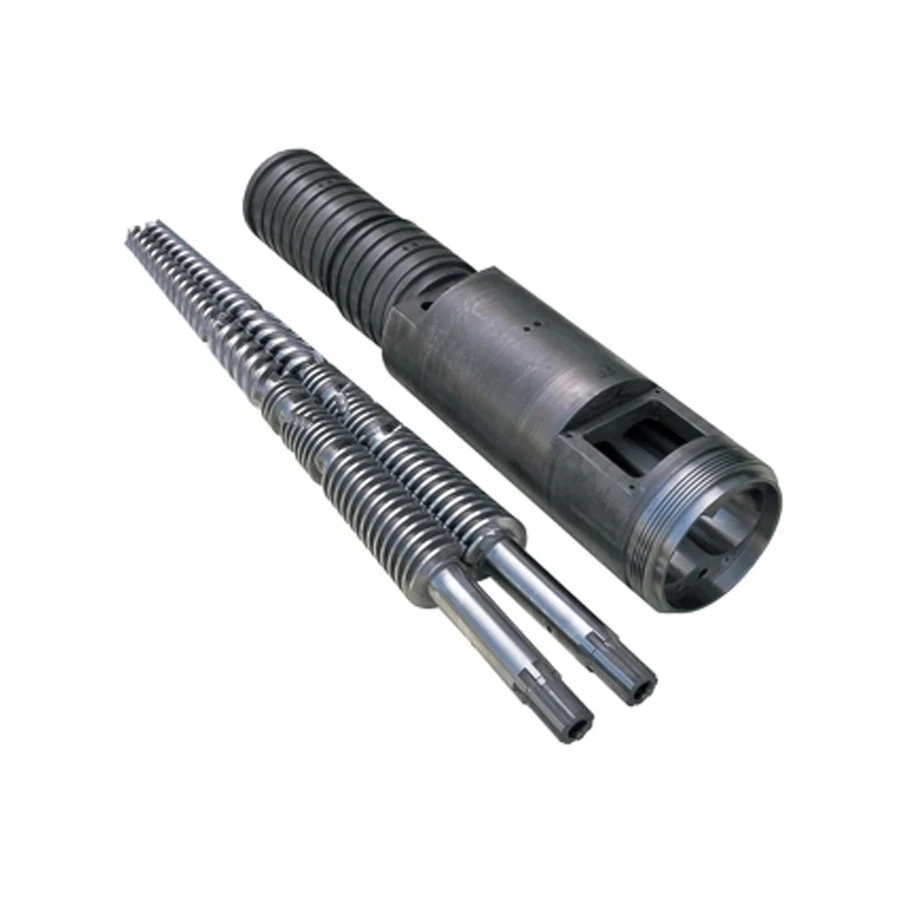 Double Alloy Treatment Conical Twin Screw Barrel For Plastic Sheet and Plate Extruder