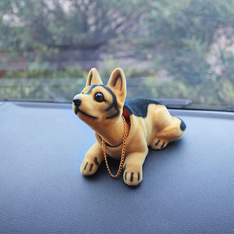 Nodding Dog Funny Shaking Head Toys Cute Bobblehead Puppy Dolls Swing Car Ornaments Home Auto Interior Decor Car Dashboard Toys