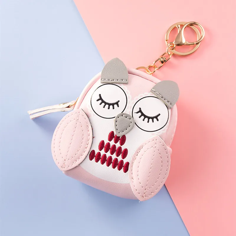 Cute Cartoon Owl Shape Mini Wallet Kids PU Leather Coin Purse Pouch Bag With Competitive Price Key pendant