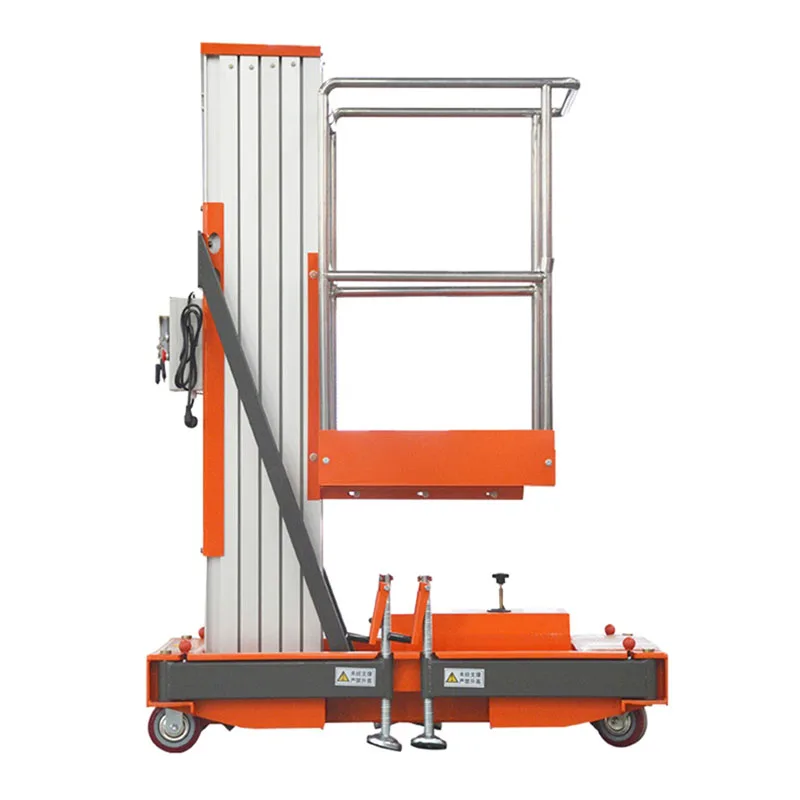 Qiyun Kinglift CE ISO 6m Hydraulic Telescopic Ladder One Man Lifting Vertical Electric Single Mast Aluminum Lift