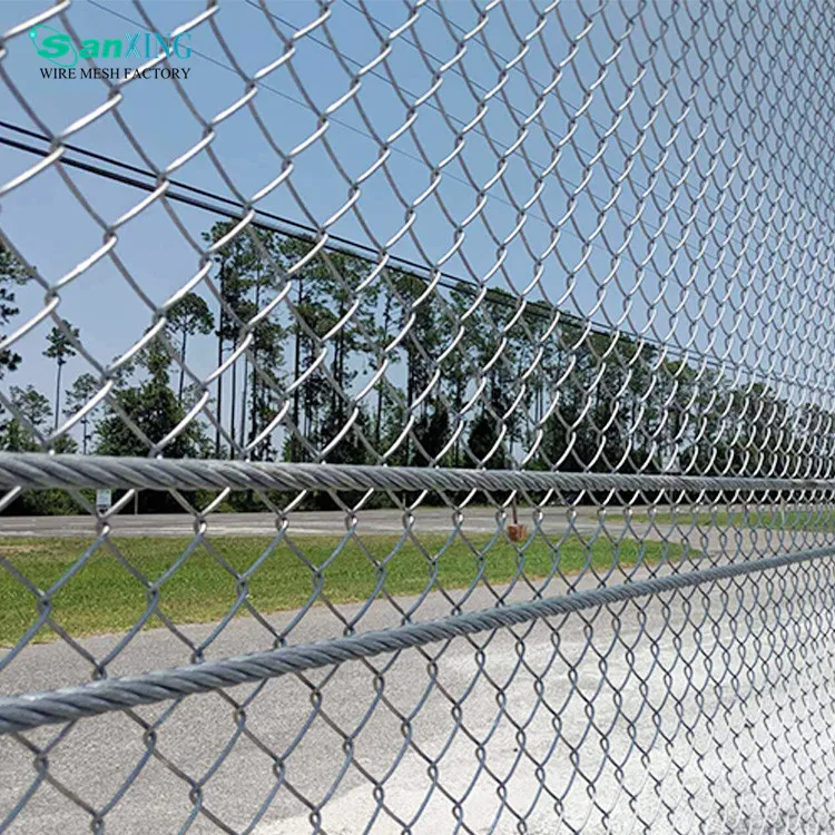 Low Price PVC Coated Galvanized Diamond Cyclone Wire Mesh Rolls woven wire mesh 6ft Chain Link Fence For Sale
