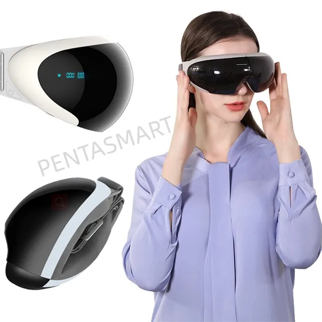 Hot Compressing Visible Eye Massager Air Bag Bluetooth Eye Massager Voice Broadcast with Vibration