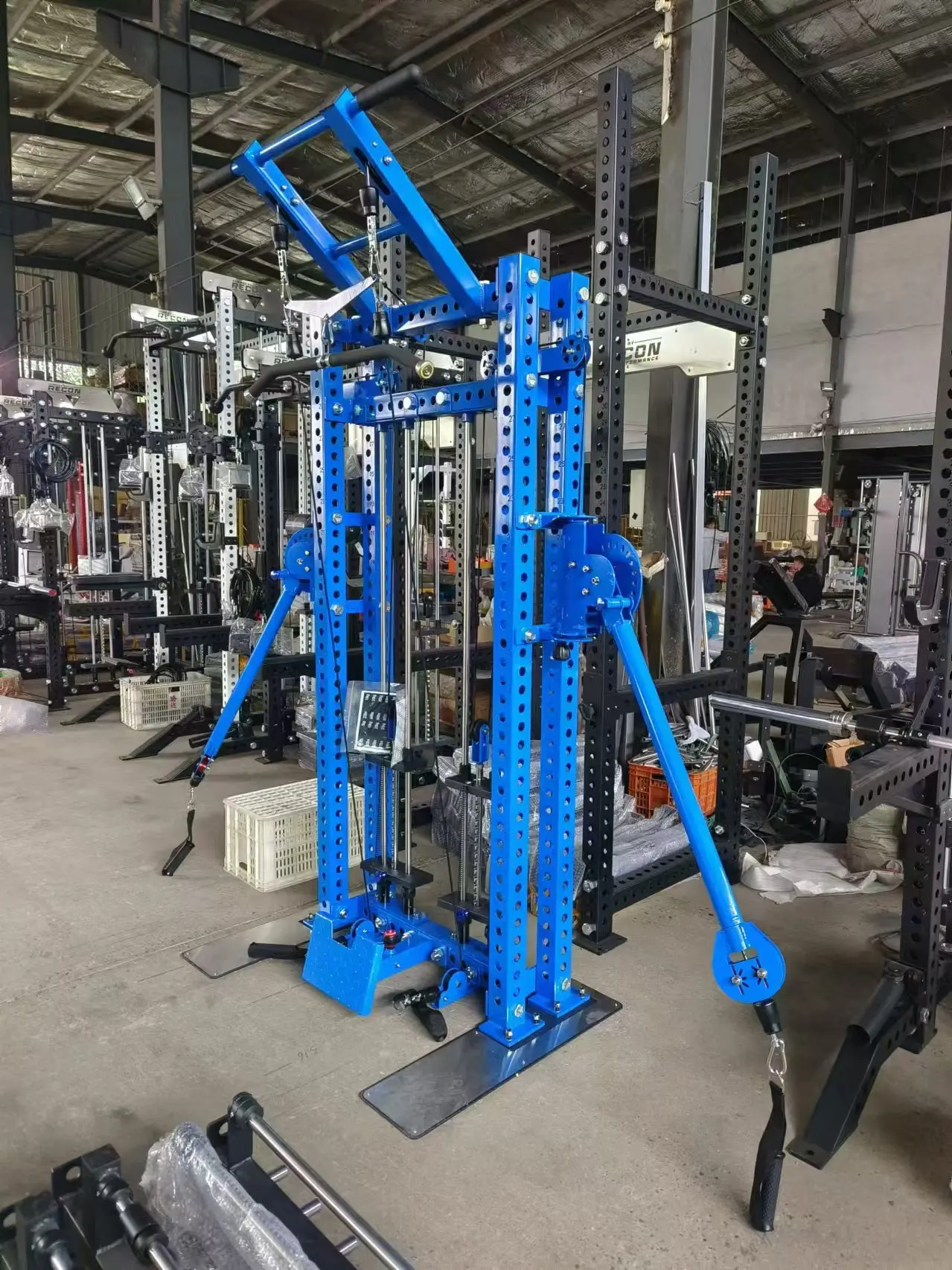 Exercise Machines Body Building Fitness Dual Cable Functional Trainer Free Arm Cable Machine