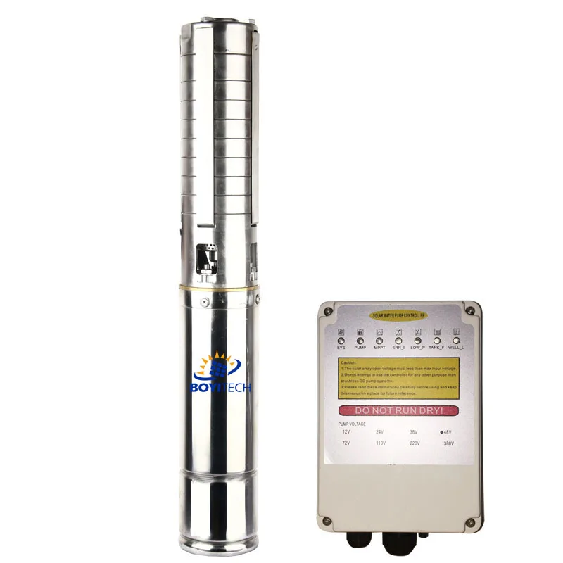 DC 72V 1000W 4 inch solar borehole water pump solar fountain water pump for irrigation