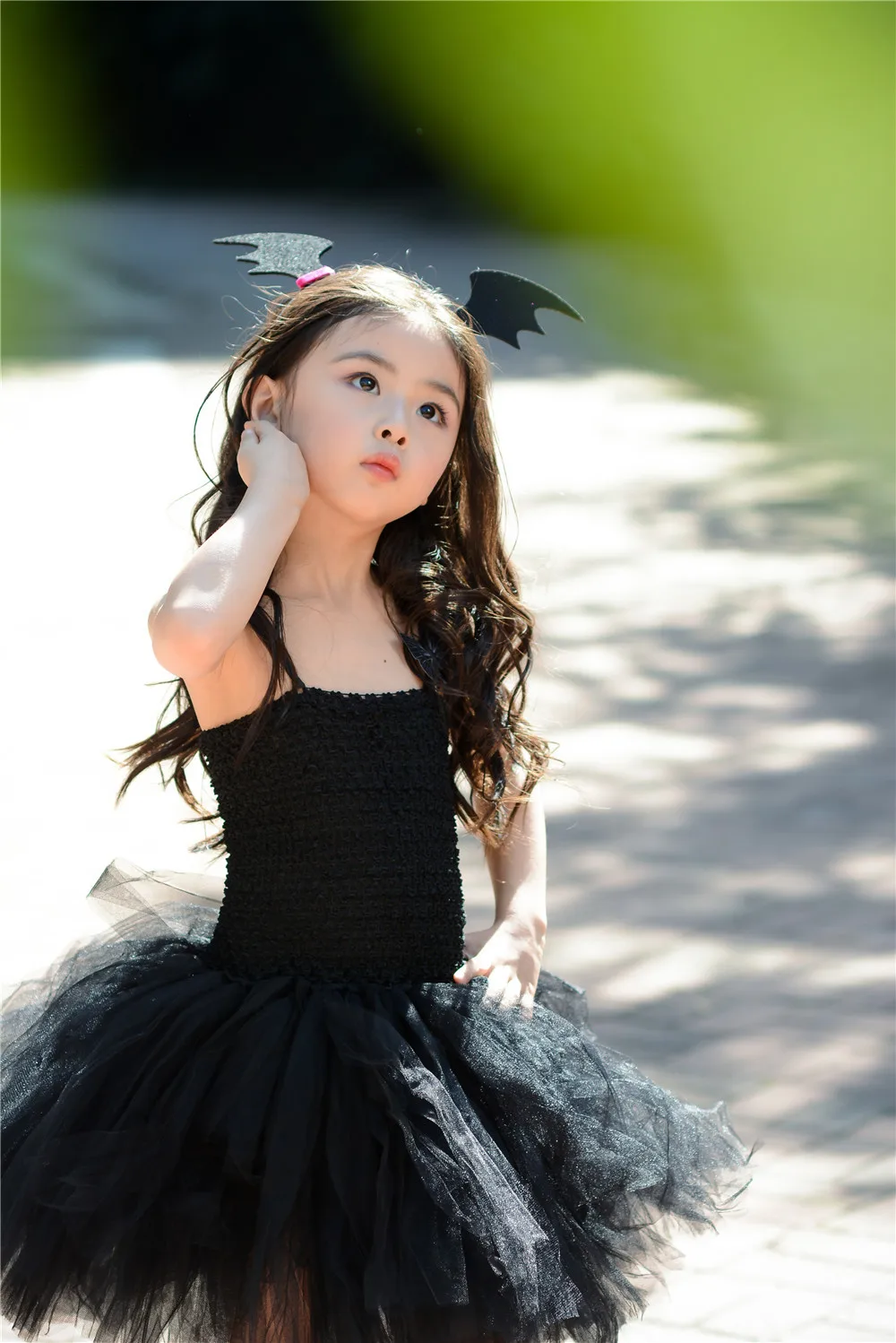 Kids Girl Halloween Dress Little Black Vampire Cosplay Children Kids Party Fashion Clothes Tutu Dresses For Girls