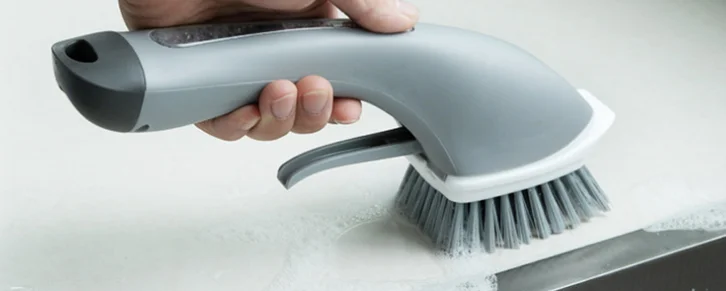 
Soap Dispensing Dish Brush, Pan Brush Automatic Add Liquid Kitchen Cleaning Brush Home Kitchen Grill Bowl Pot Pan Clean Tool 