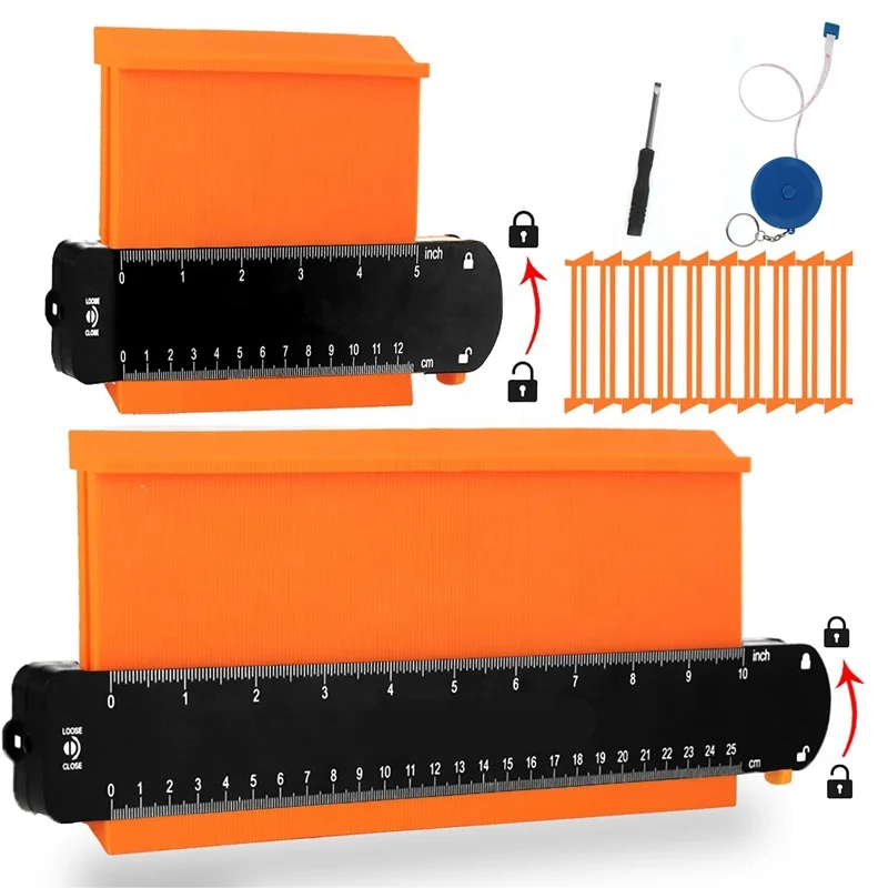 5 inch and 10 inch  Connected plastic profile irregular shape Duplicator Contour Gauge tool