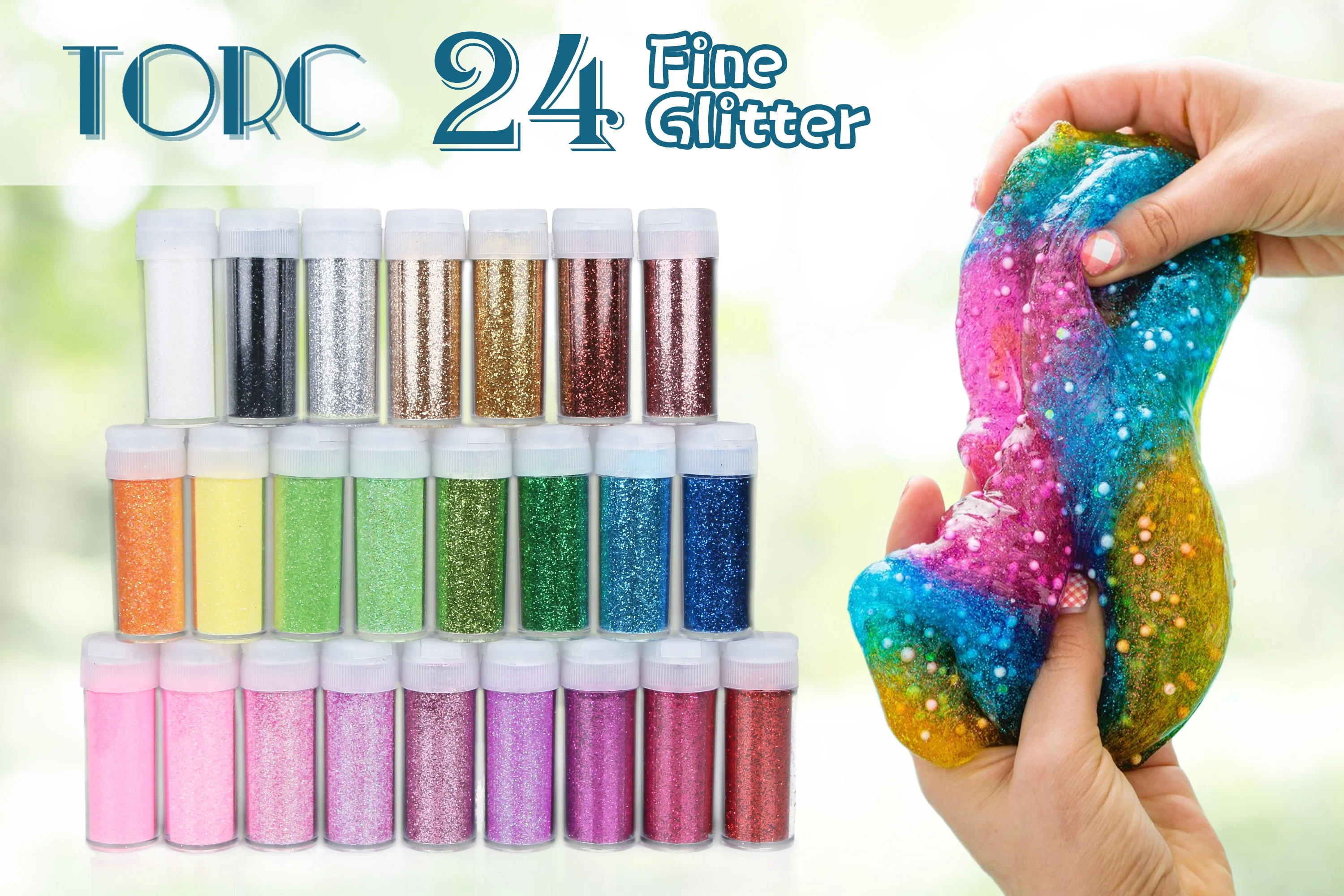 PET Glitter Powder For Nail Polish Craft Christmas Decoration DMC Series  High Flash Glitter 8g in Jar 12 Colors in a Set