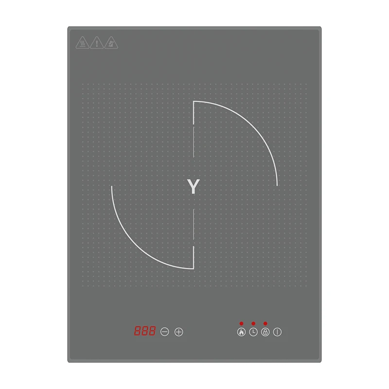Горячая распродажа, индукционная плита, электрическая плита, 2000 Вт, встроенная плита, индукционная плита, электрическая плита из серого стекла