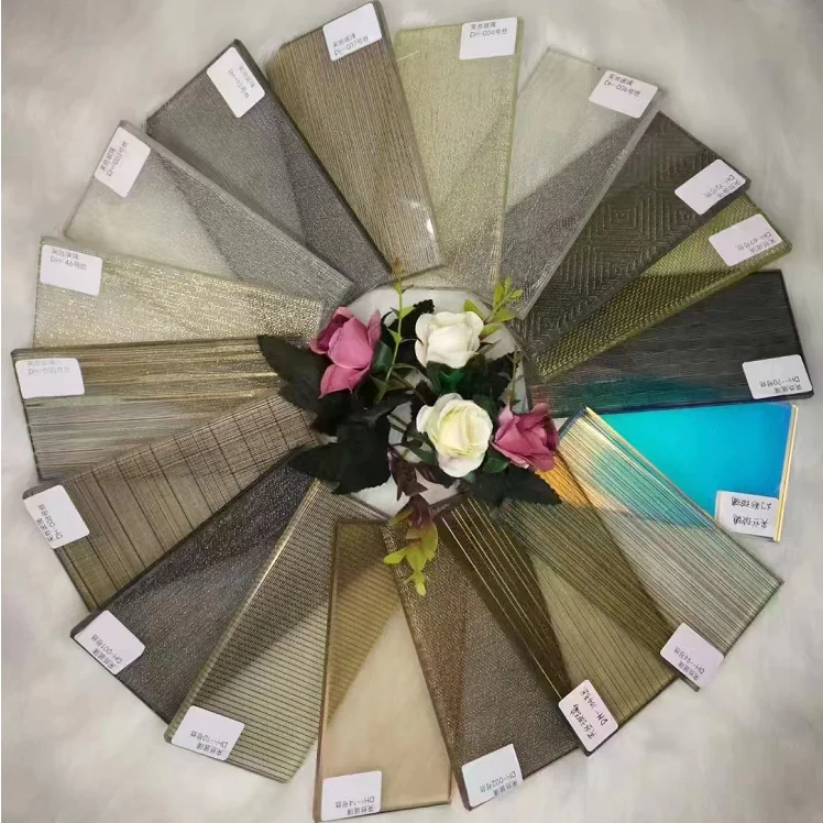 4mm 5mm 6mm 8mm 10mm 12mm Clear glass laminated patterned ribbed glass 44.1 55.1 66.1 tempered