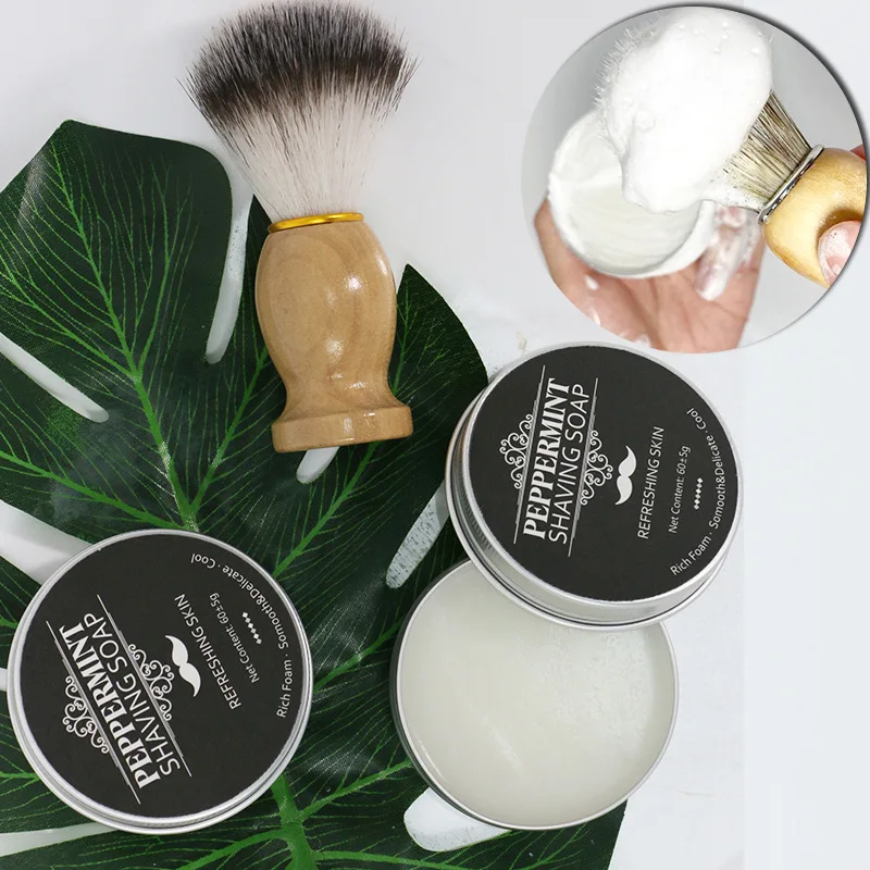 Private label shave cream organic sopa shave mens natural organic mint shaving soap