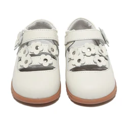 Leather Toddler baby girls kids princess shoes flower single casual ballet flat shoes