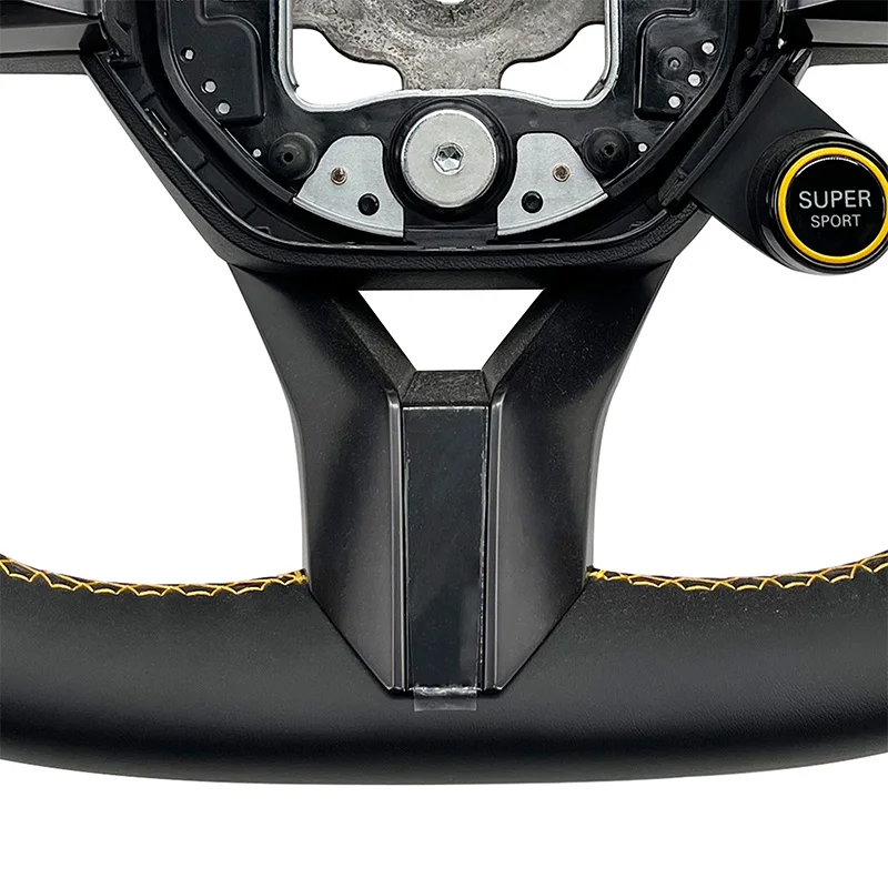 Leather yellow line one key start modified steering wheel suitable for MG MG7 MG5 MG4 EV ZC-MJ-14