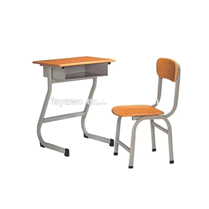 Wood Material School Desk and Chair Kindergarten Classroom Furniture