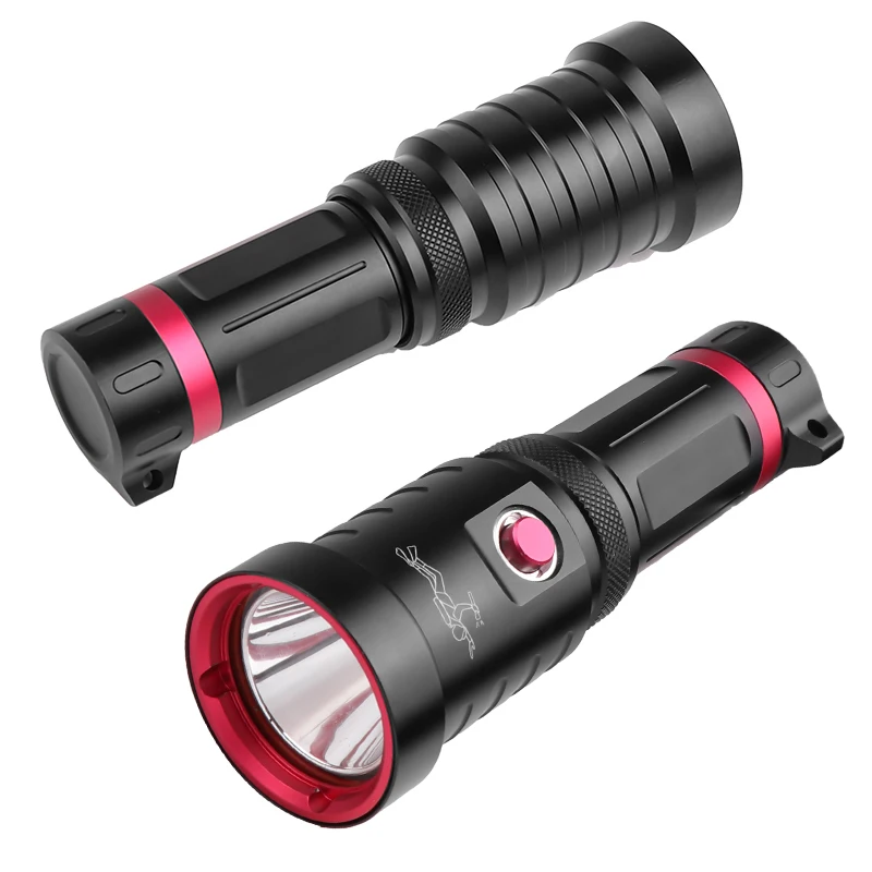 High quality waterproof 5000 lumen  equipment diving powerful led flashlight  IP68 diving flashlight