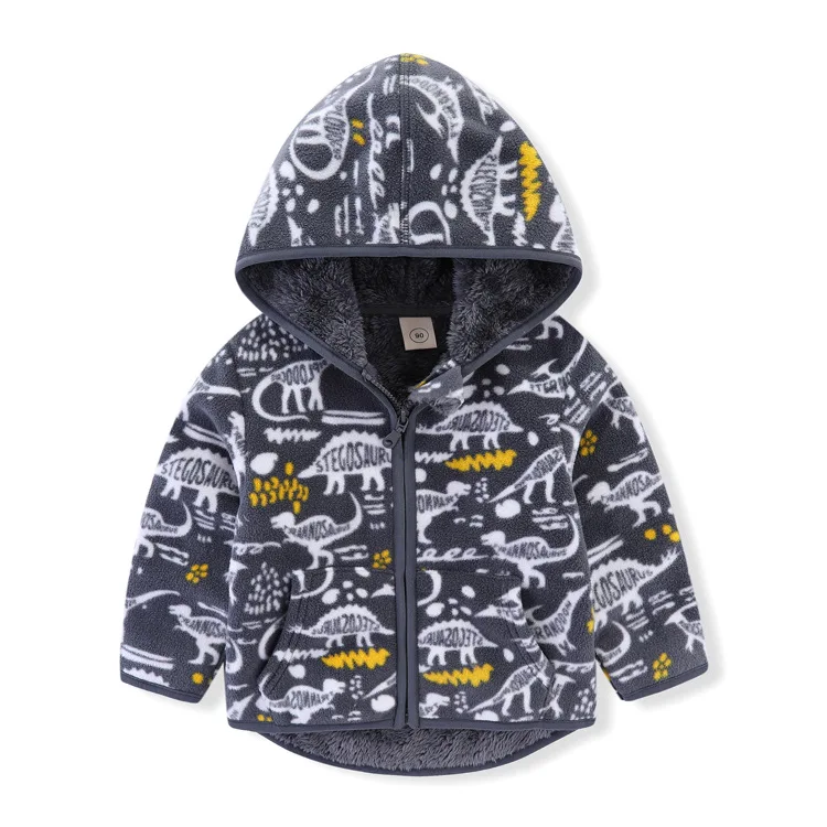Spring and autumn fleece boys thick coat sportswear casual new fashion warm styles kids hoodies