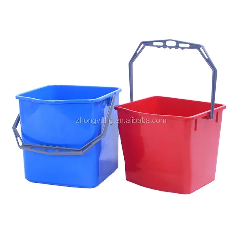 25 Litre Plastic Mop Bucket Lid Household Cleaning Tool Floor Cleaning Water Storage Camping-PP Material Square Shape 15L 20L