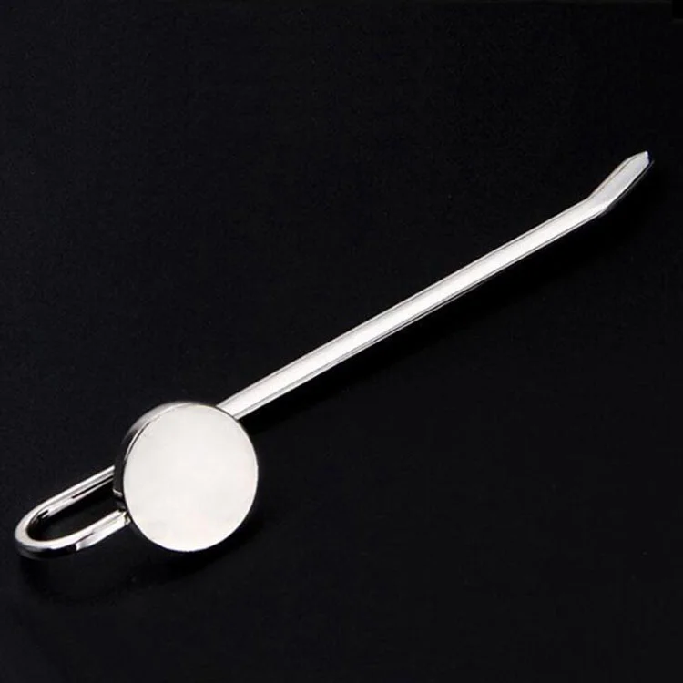 Bulk custom laser logo flat silver gold plated stainless steel metal blank bookmark