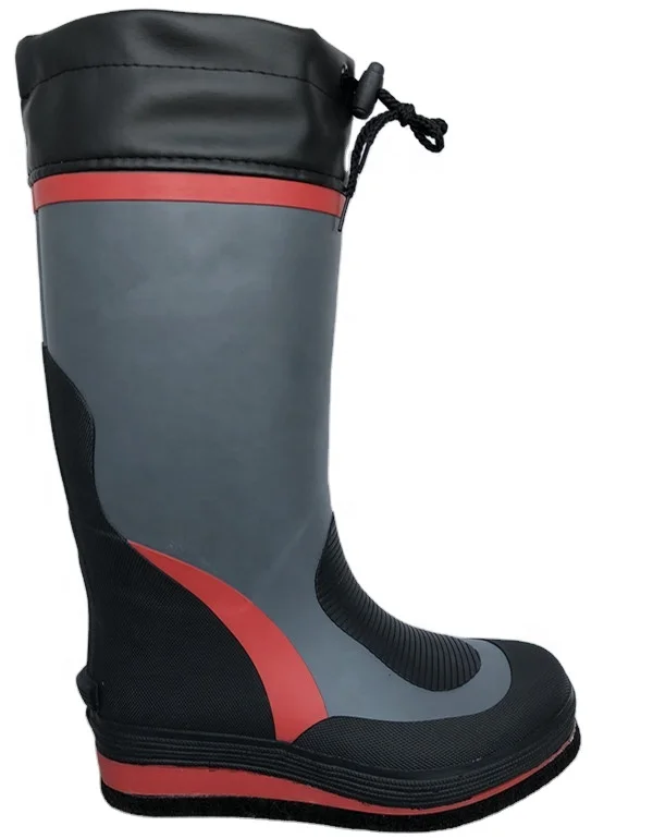 High Quality Guarantee Popular Waterproof Felt Spike Outsole Rubber Boots For Fishing