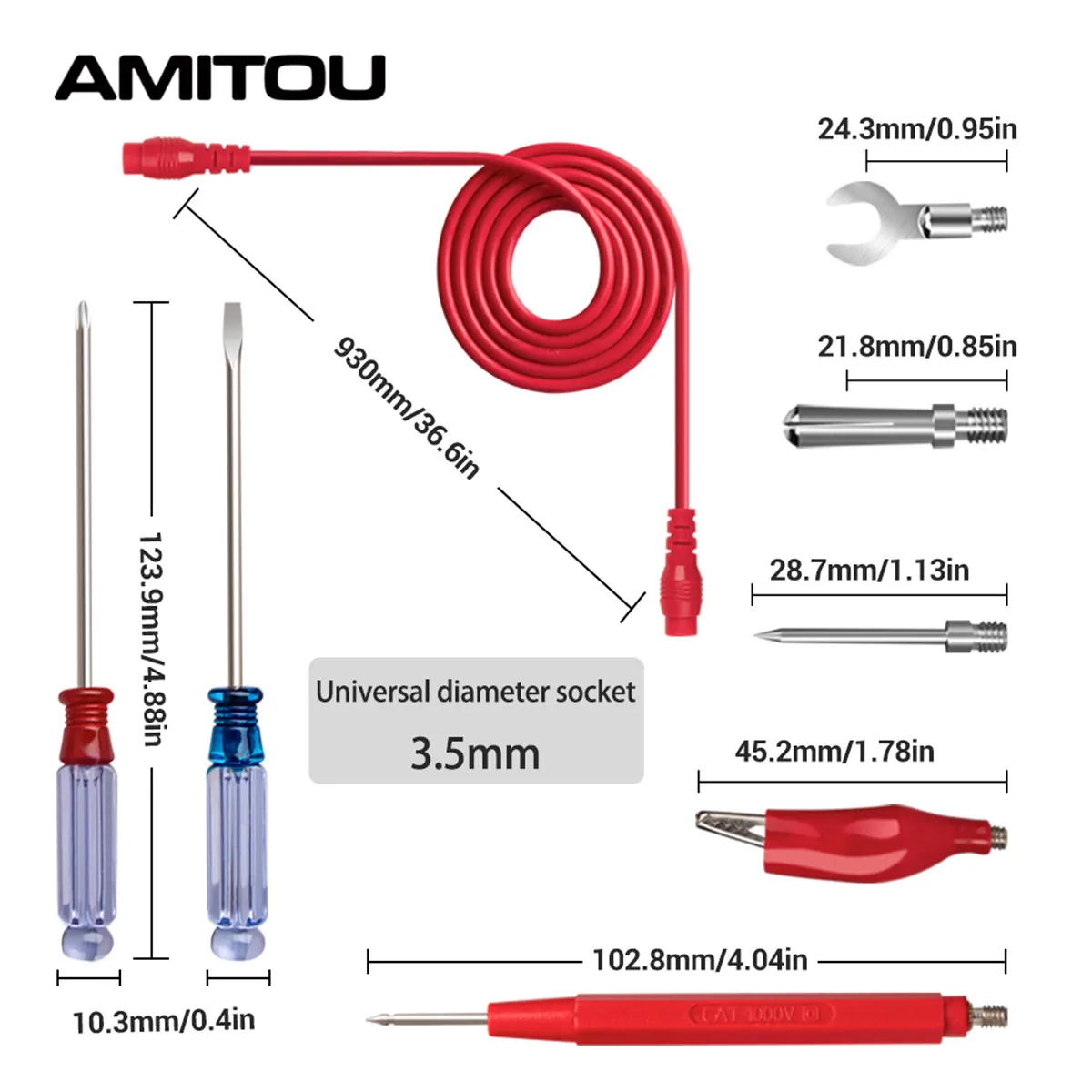 ANENG PT1020+ Multi-Functional Lead Probe Wire Pen Cable 20A for Electric Tool Digital Multimeter Soft Wire Tester Detector Tool
