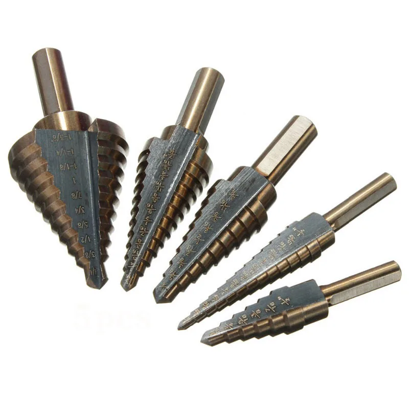
High Quality Replaceable Step Drill Bit Wear Resistant Punching Hole Tool Set 