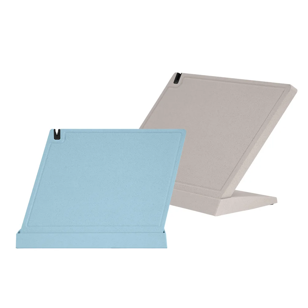 New design food grade integrated sharpener tool holder detachable magnet kitchen knife block chopping board with sharpener