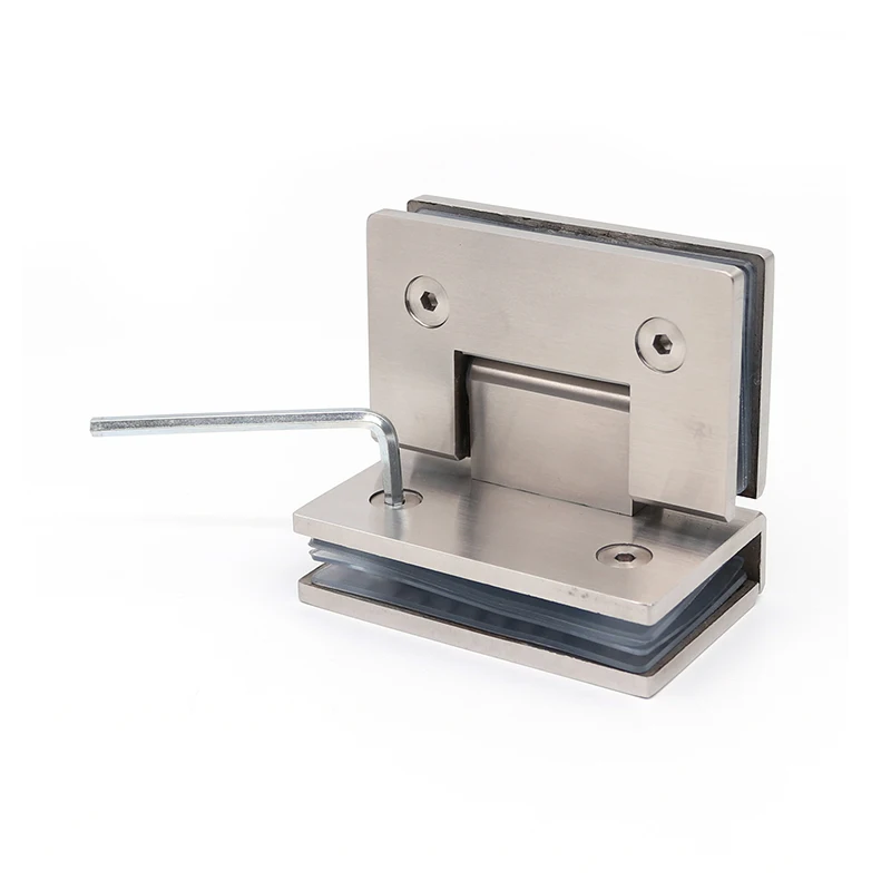 Stainless steel double sides 8-12 mm tempered glass door bathroom shower hinge from china factory