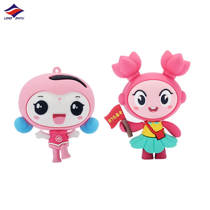Longzhiyu Custom 3D Cartoon Character Action Figure with Big Eyes Cute Mini PVC Figurine Miniature Model Toy Doll