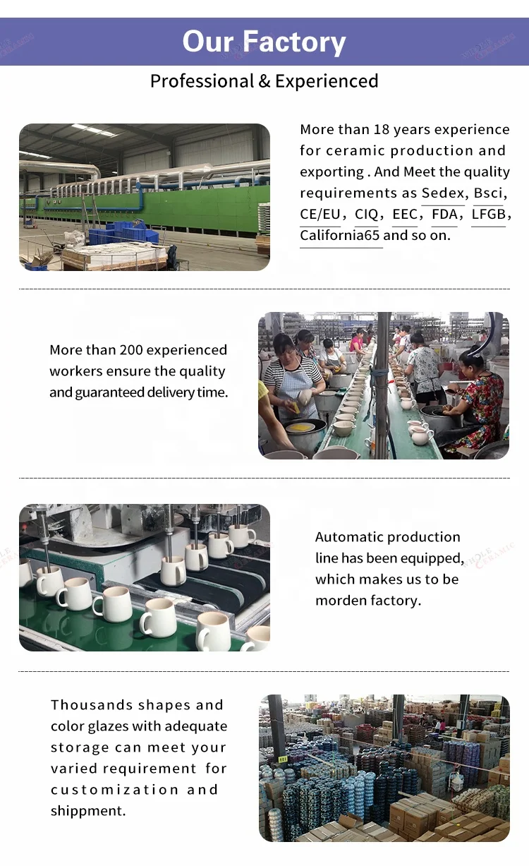 Customizable made ceramic printed travel camping coffee diner mugs cup box custom shaped with logo printing low moq