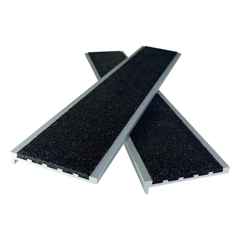 Test qualified Aluminum step nosing floor safety products stair nosing profile