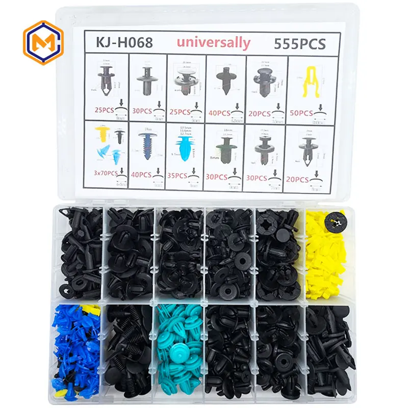 660PCS Automotive Clips Universal Screws Rivets Boxed Fastener Sets Door Trim Clips Car Accessories