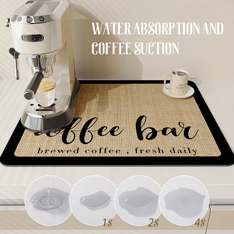 Coffee Bar Mat Bar Accessories Coffee Placemats for Coffee Machine Countertops Decoration