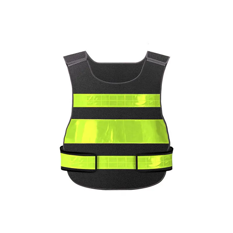 Hi visible high visibility custom signage printed reflective warning Black safety reflective vest for road construction jack