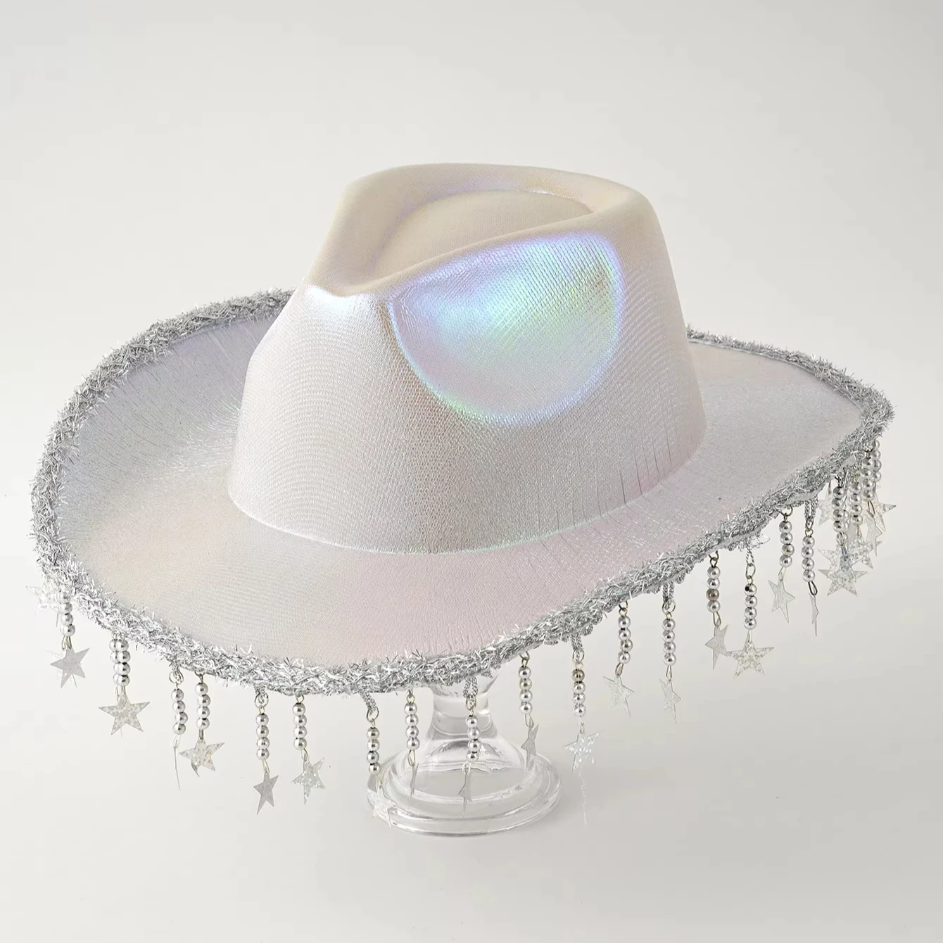 Women Sparkly Metal Rivet Western Cowboy Hat Bachelorette Party Hen Party  Cowgirl Hat Fedora Hats Bridal Shower
