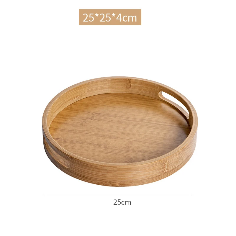 Amazon hot sales hotel restaurant dessert drinks serving tray, bamboo round tray