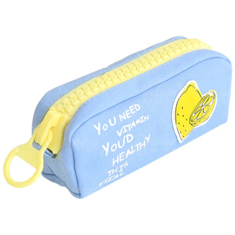 Custom Large Capacity Canvas Pen Pencil Case Bag Makeup Bag Marker Cute Kawaii Storage Pouch Stationery Bag for school