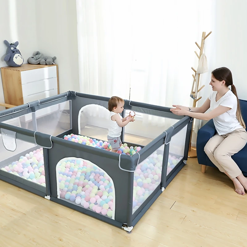 PRODIGY PP007 Baby Playpen with Balls Extra Large Activity Space Indoor Oxford steel safety Open Locker Safe for Toddlers Kids