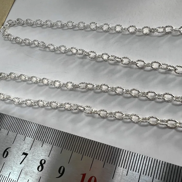 925 Sterling Silver DIY Accessories Semi-finished Products Scatter Necklace Bracelet Cross Chain O-shaped Necklace