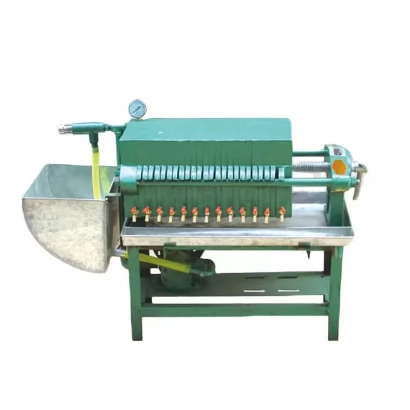 Plate frame type oil filter machine edible sunflower oil refinery plant  crude palm oil filtration machine with 25 layers