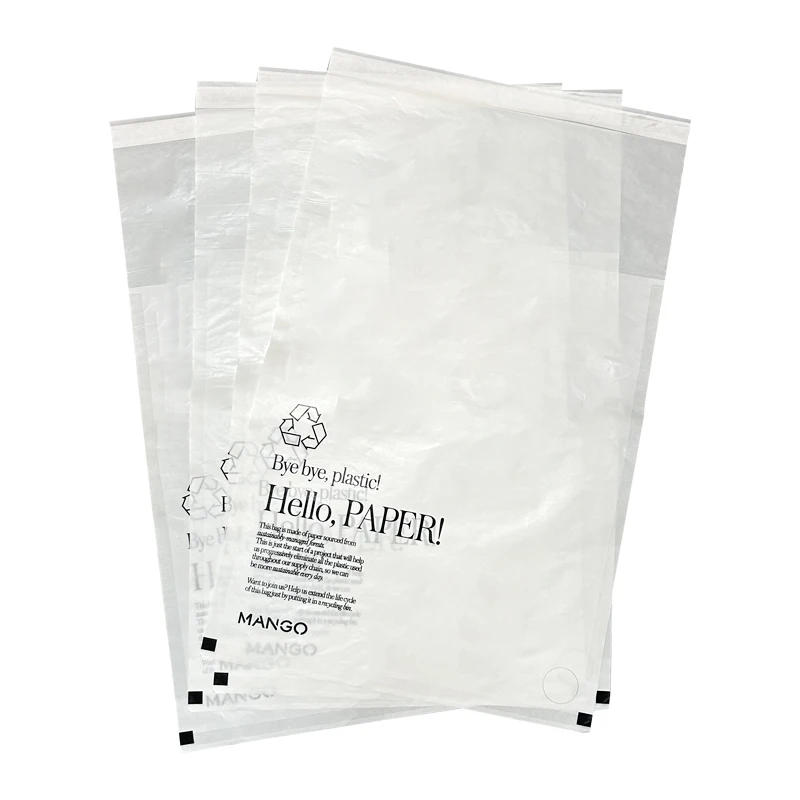 HP-PC Hanplas Biodegradable Glassine Paper Bag Garment Receycable Clothing Bag Transparent Paper Packaging Bag making machine
