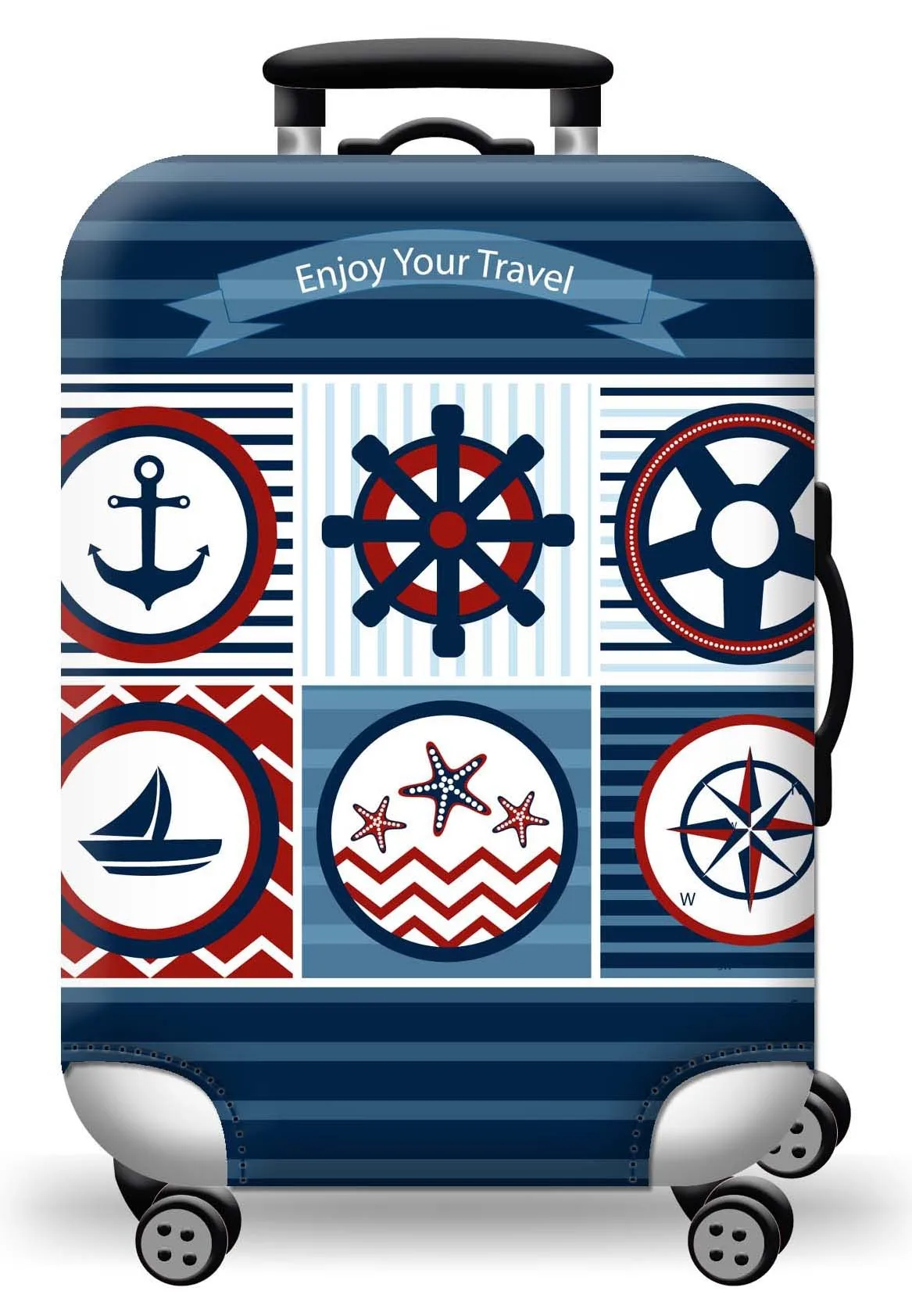 New Custom Printed Luggage Covers Elastic Protective Waterproof Terylene Spandex Suitcase Cover