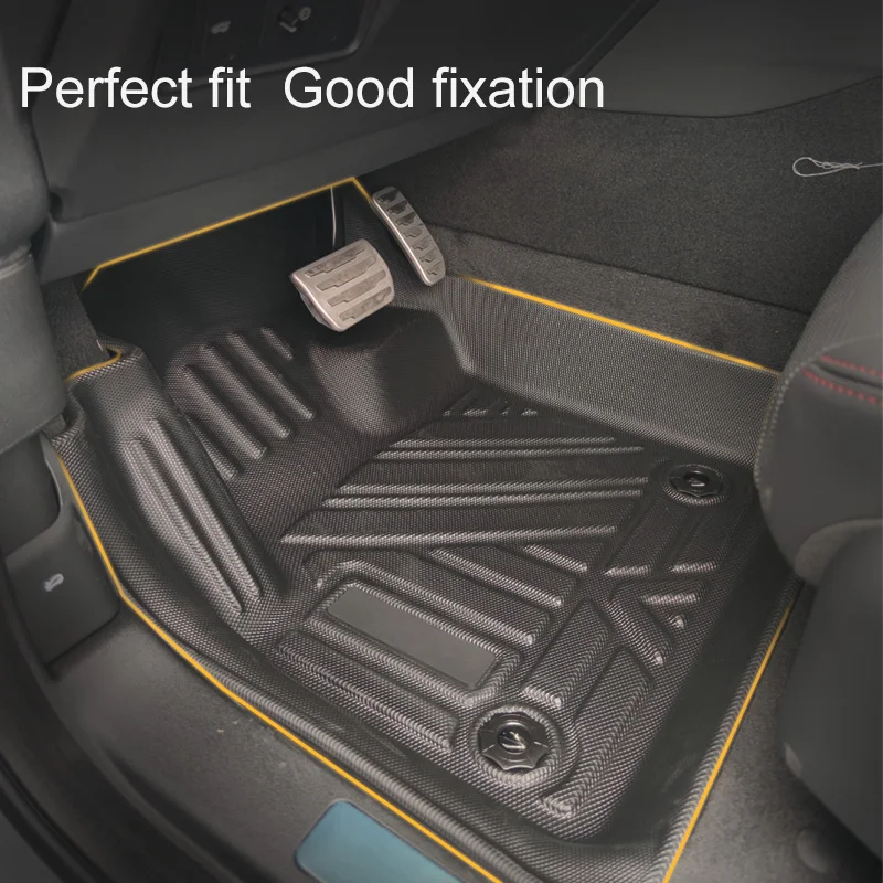 Нескользящий моющийся автомобильный коврик из ТПЭ для Hyundai Accent Sedan 2018-2020