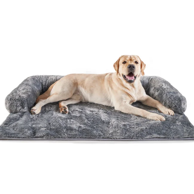 Dropshipping Orthopedic dog bed With spine and neck Supportive bolsters Thickened Warm Fluffy Soft Cat Bed dog kennel