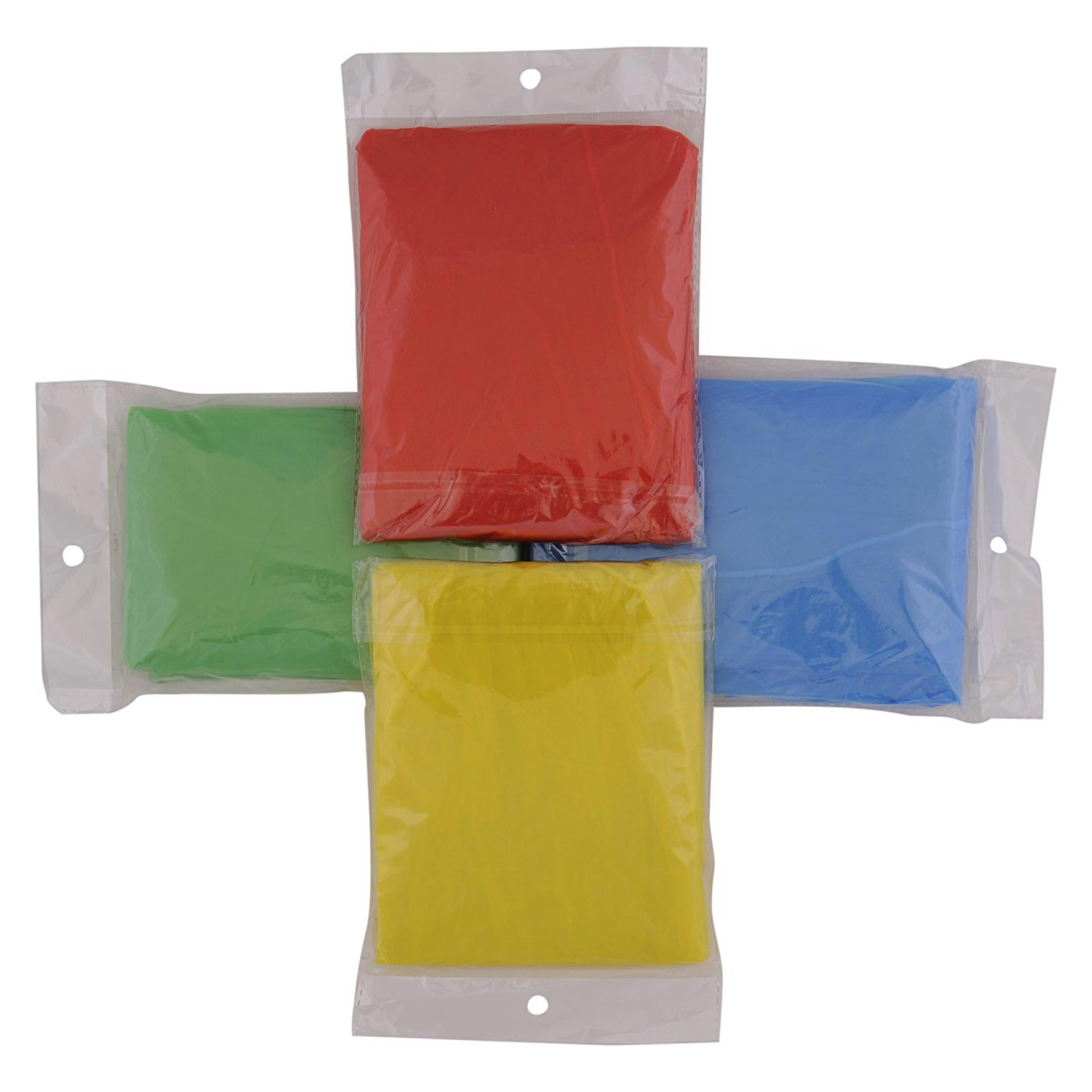 Full printed PE transparent disposable rain poncho one time raincoat