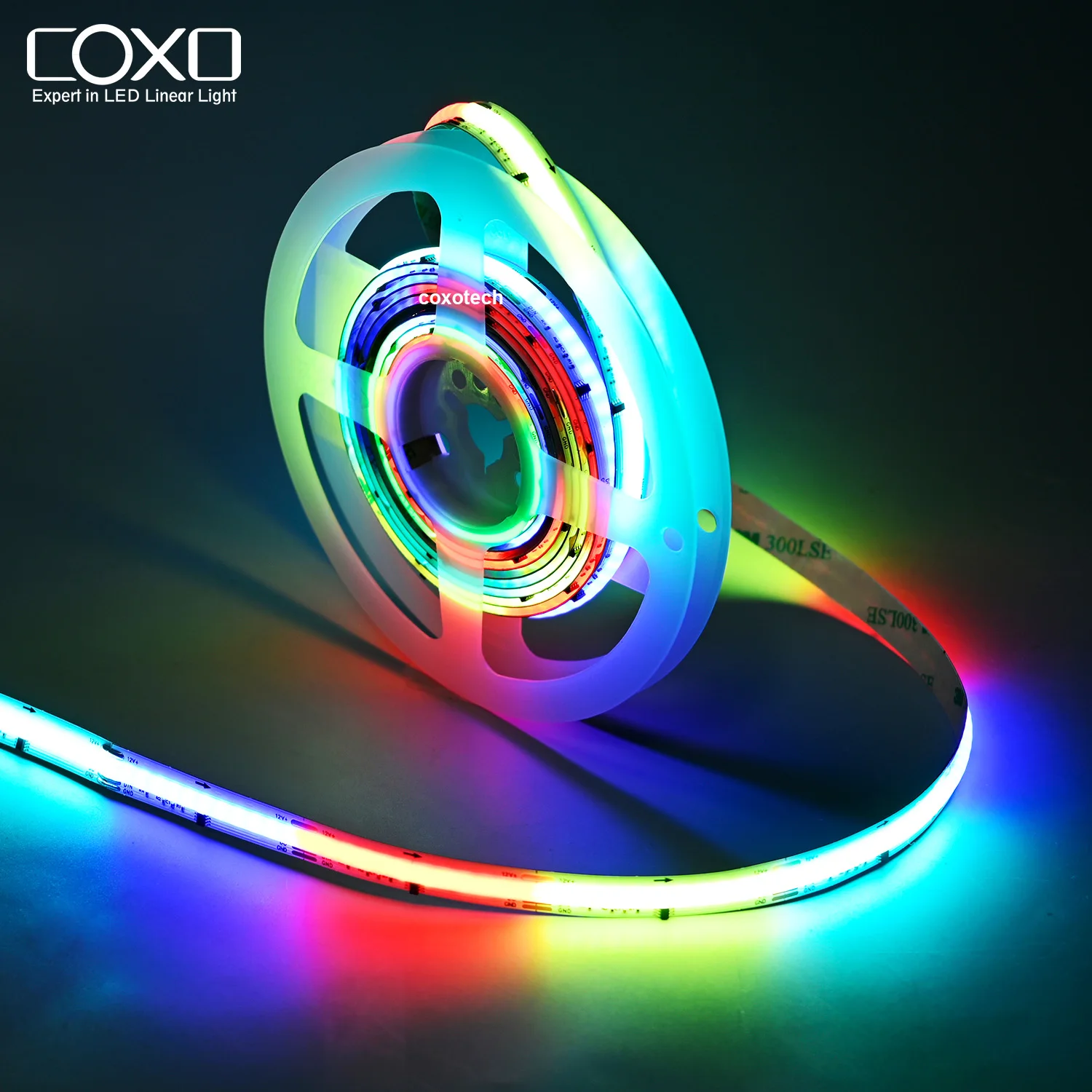 COXO Dream Color led strip ws2811 Rgbic Chasing Pixel 12v 24v 420led 720Led Addressable Pixel COB Digital ws2811 Led Strip