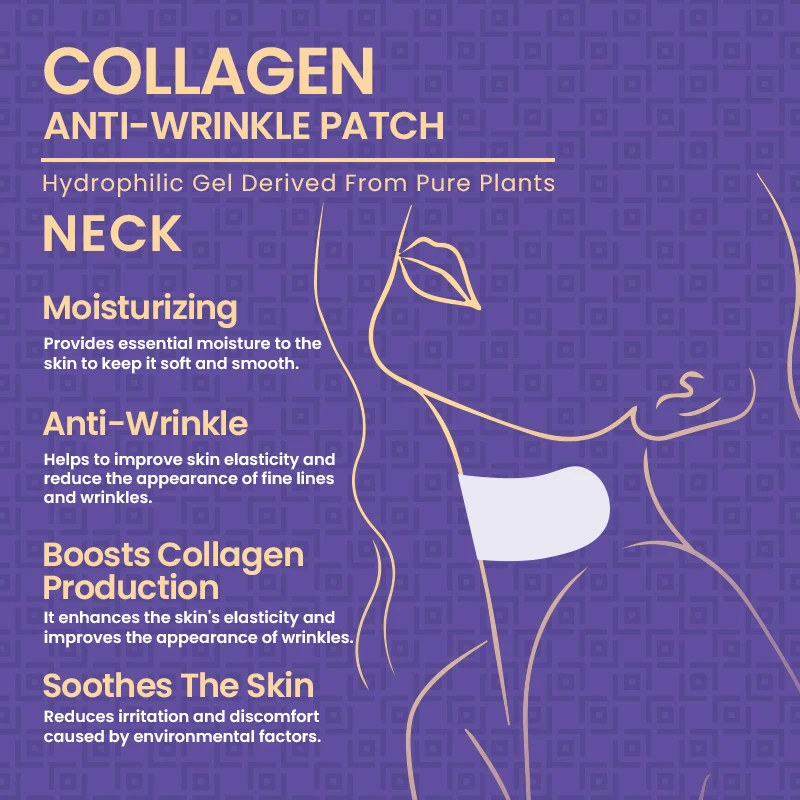 Face Masks Beauty Sheet Paraben-free Anti-aging & Smoothing and Centella & Collagen Anti wrinkle Firming Moisturizing Neck Patch